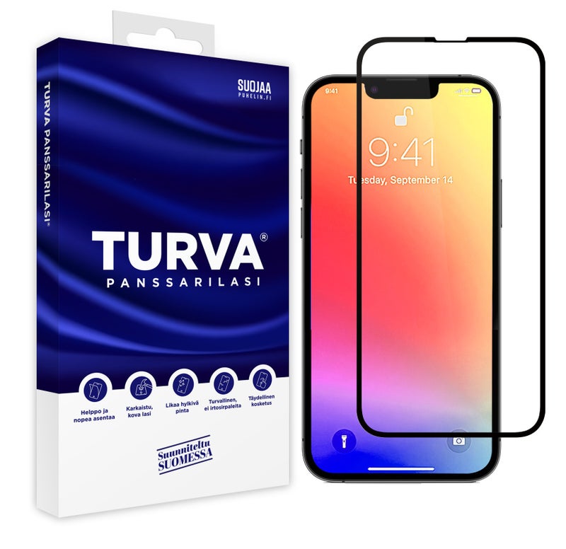 iPhone 13 Mini Turva panssarilasi&reg; koko n&auml;yt&ouml;lle